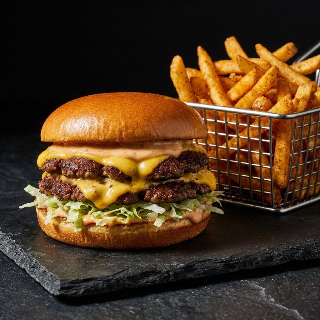 Smash Burger and Fries